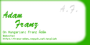 adam franz business card
